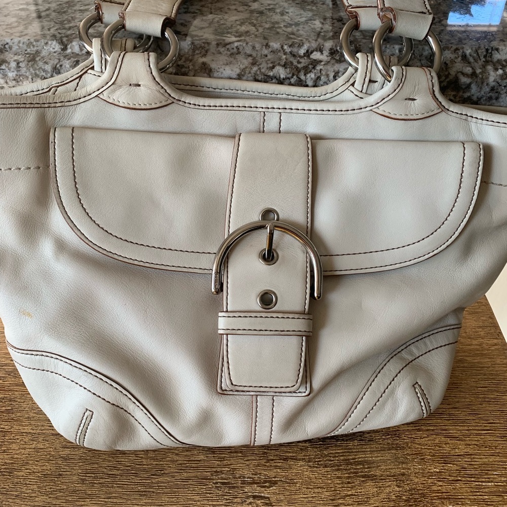 Coach white original purse